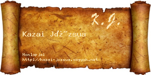 Kazai Józsua névjegykártya
